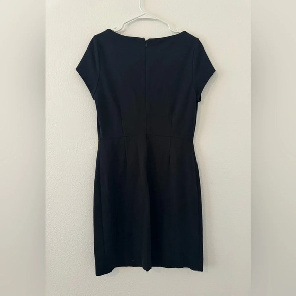 KATE SPADE Black Dress Bow Neck Cap Sleeves Knee Length Size 12 *No Belt - Picture 3 of 8